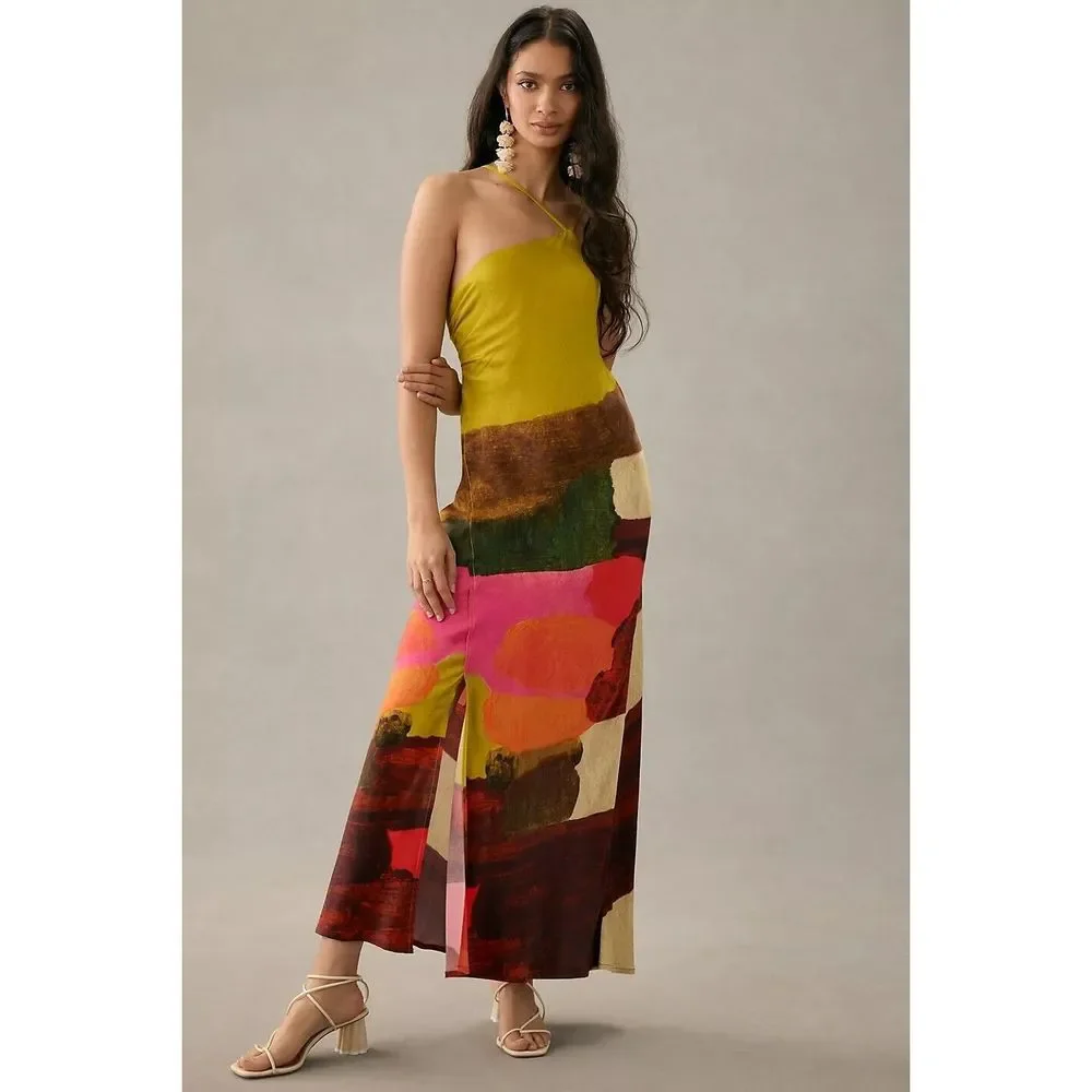 Anthropologie Bl-nk Slip MIDI Dress